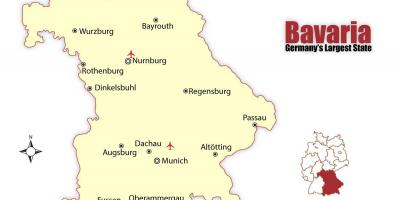 Térkép németország mutatja, münchen
