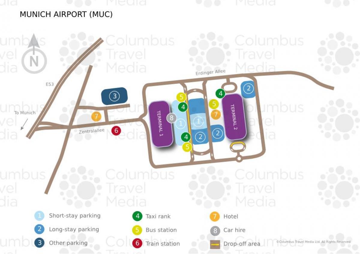 Térkép münchen repülőtér, vasútállomás