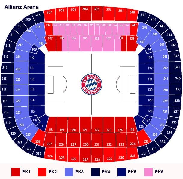Térkép allianz arénában