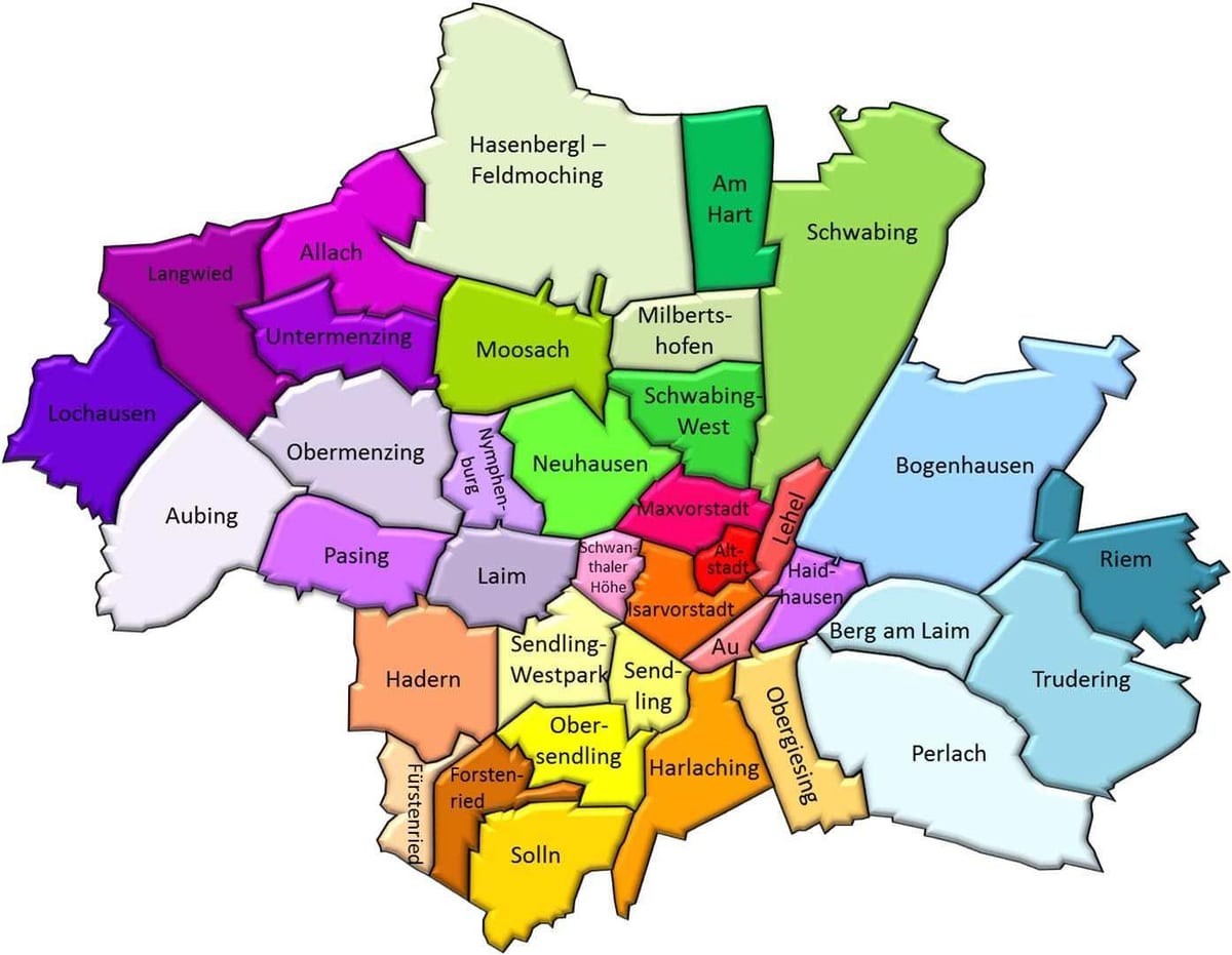 münchen kerületek térkép