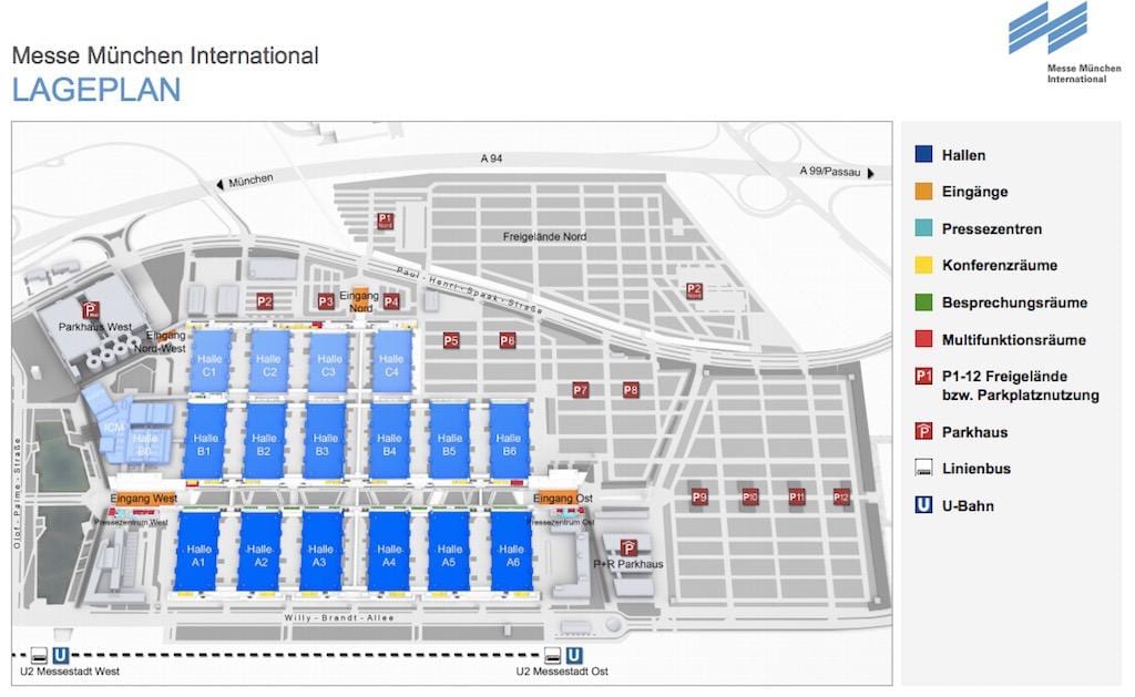 messe münchen térkép