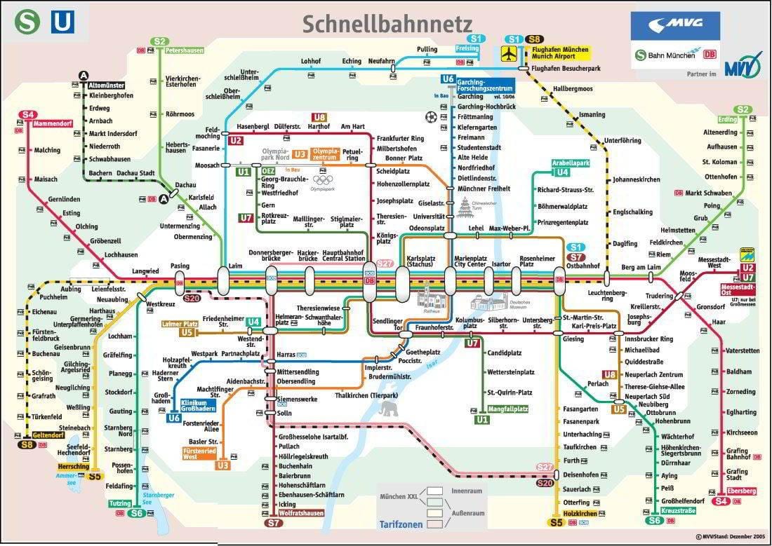 metró térkép munchen