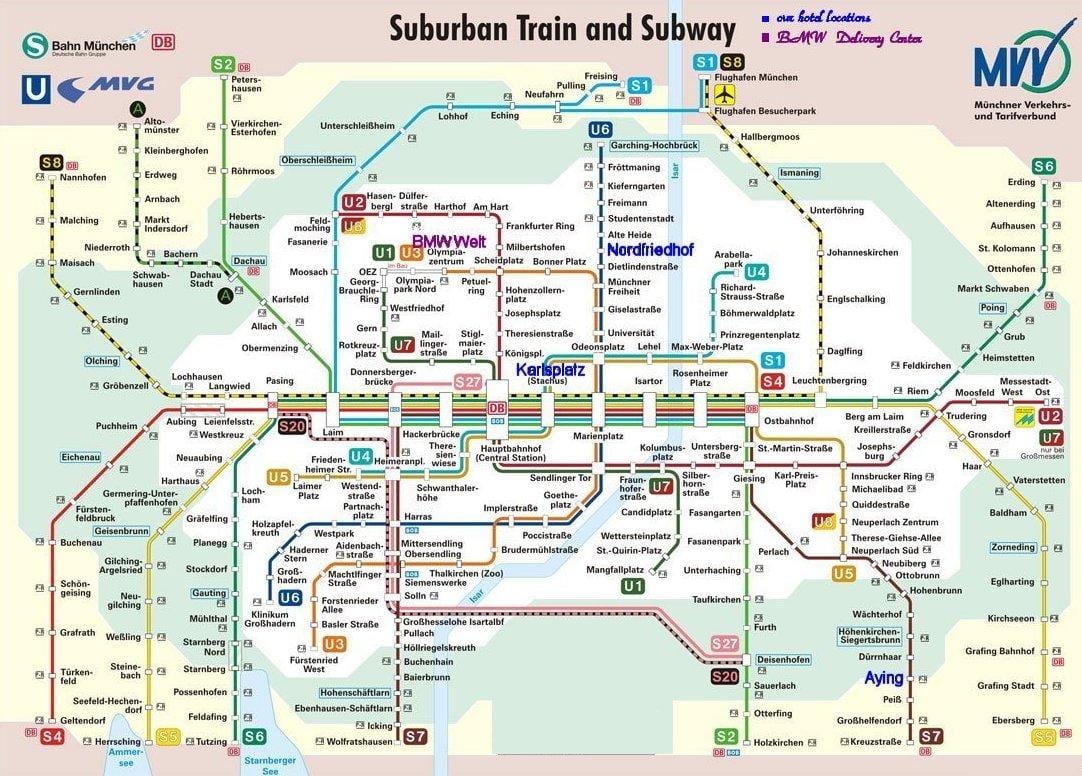 s-bahn münchen térkép