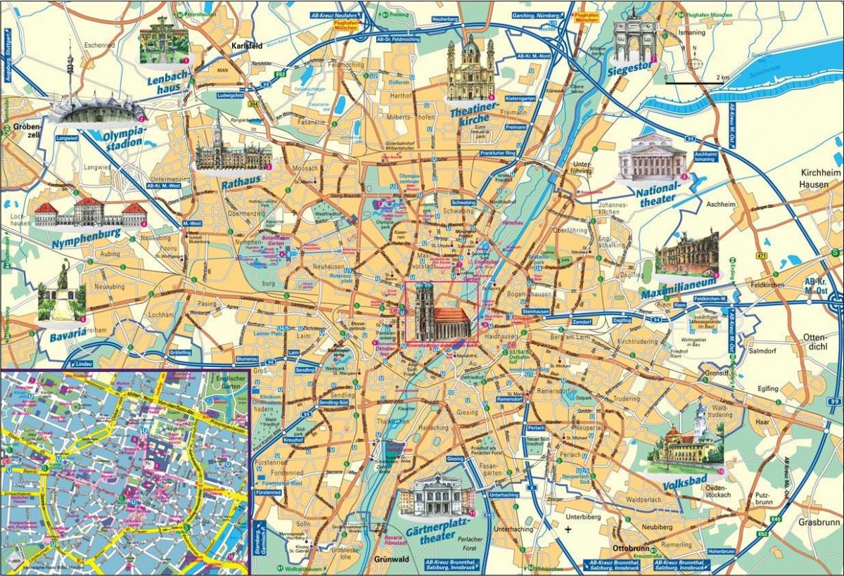 város térkép münchen, németország