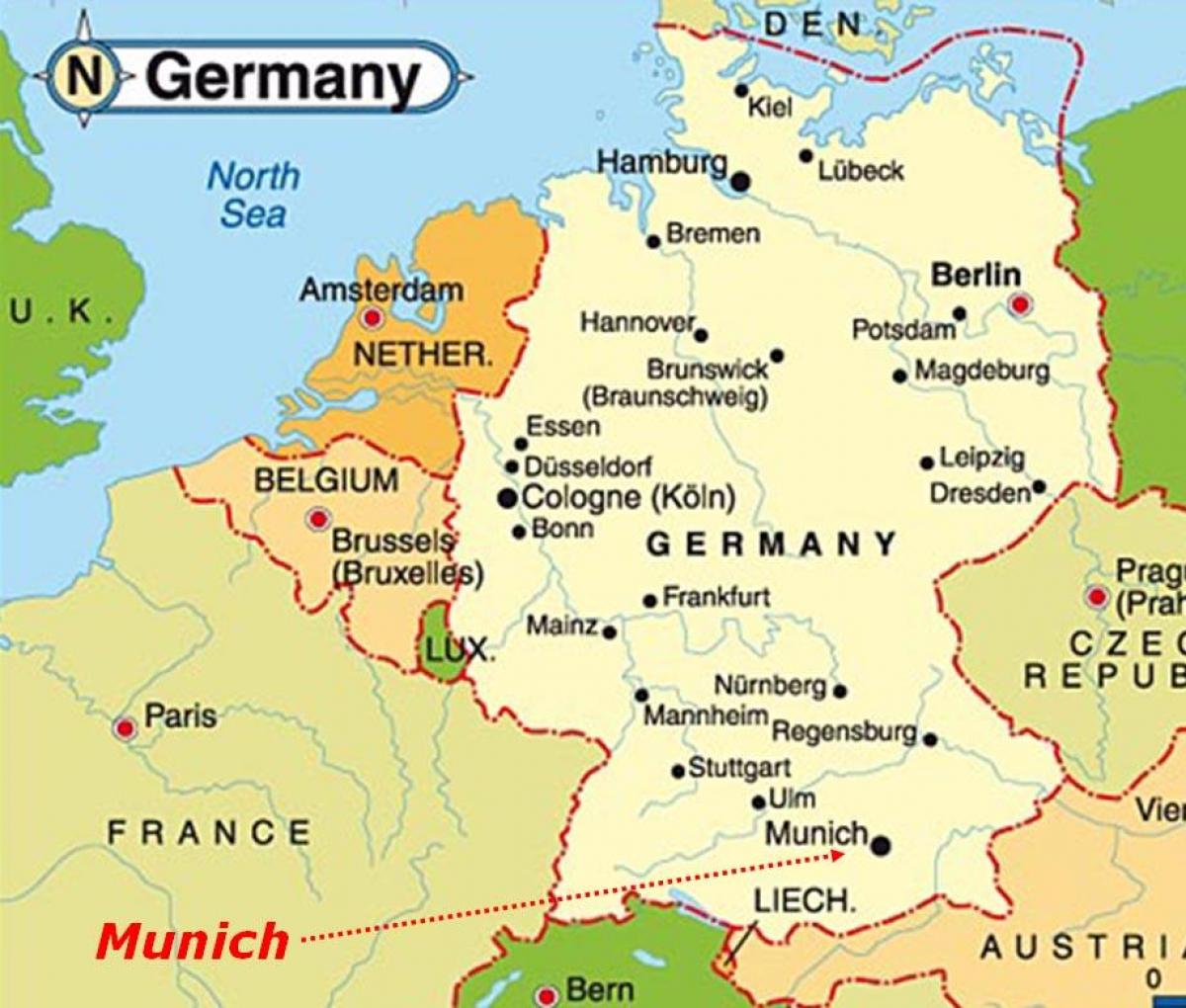 Térkép münchen európa