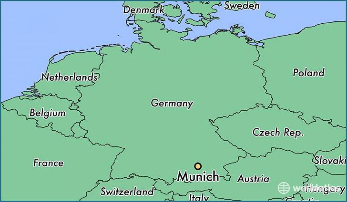 münchen, németország térképen