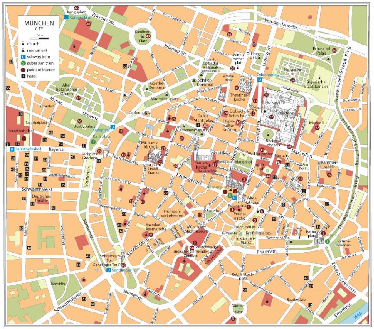 münchen séta térkép