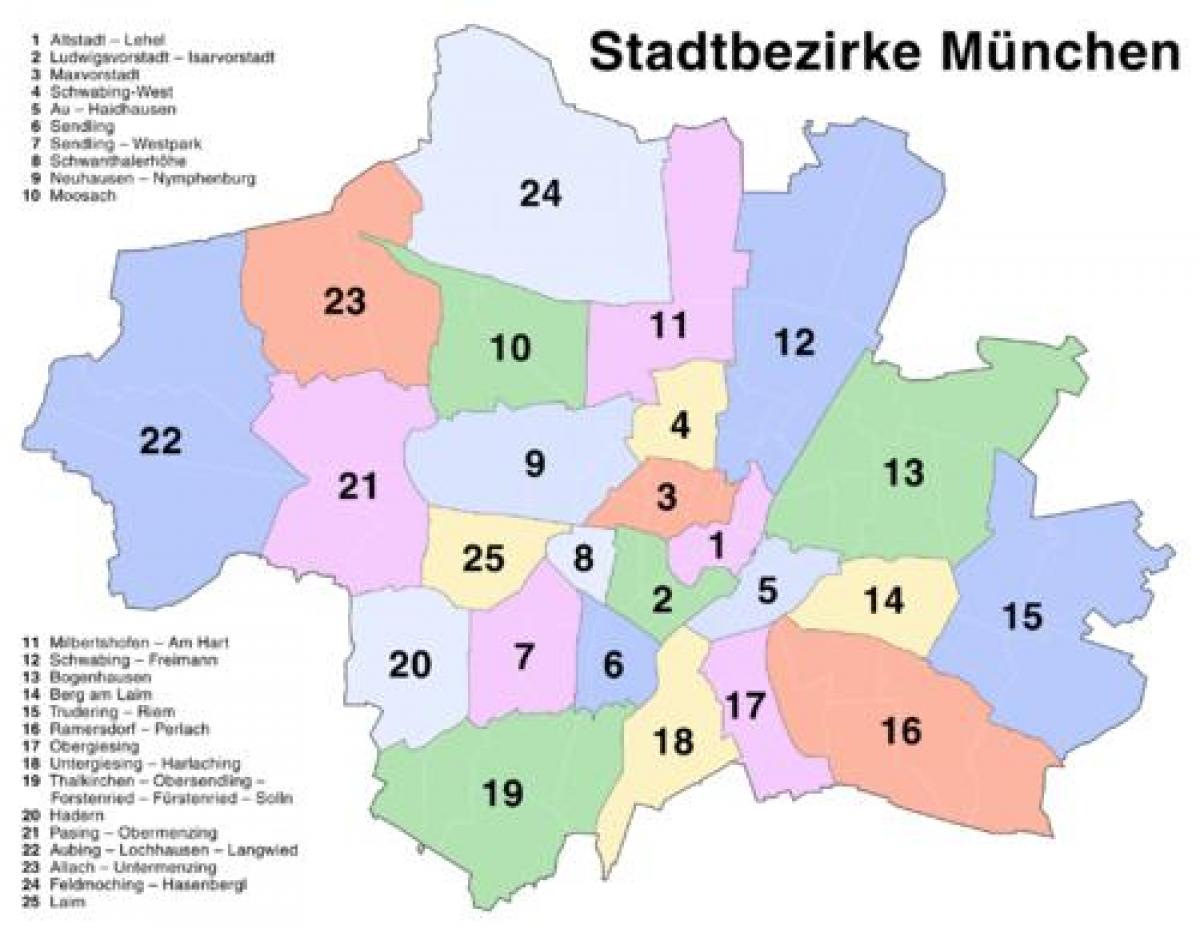 münchen terület térkép