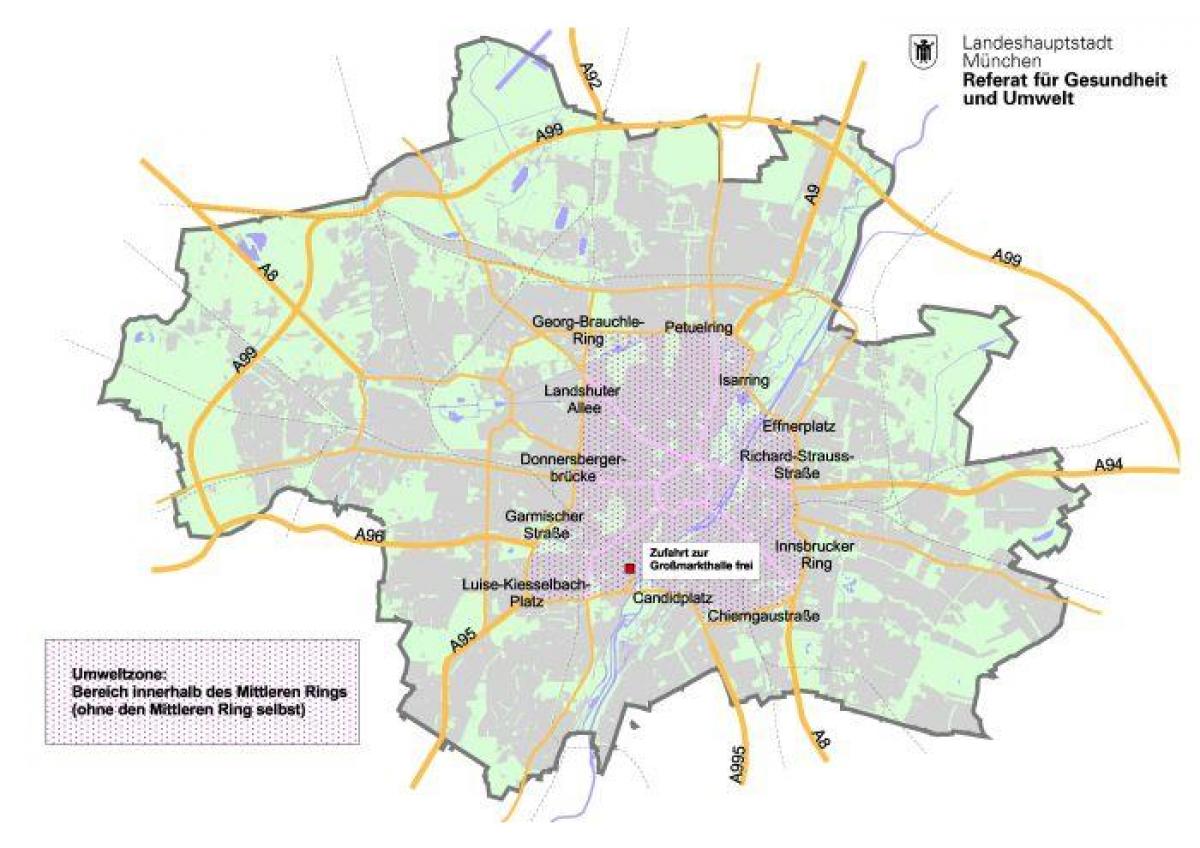 Térkép münchen zöld zóna