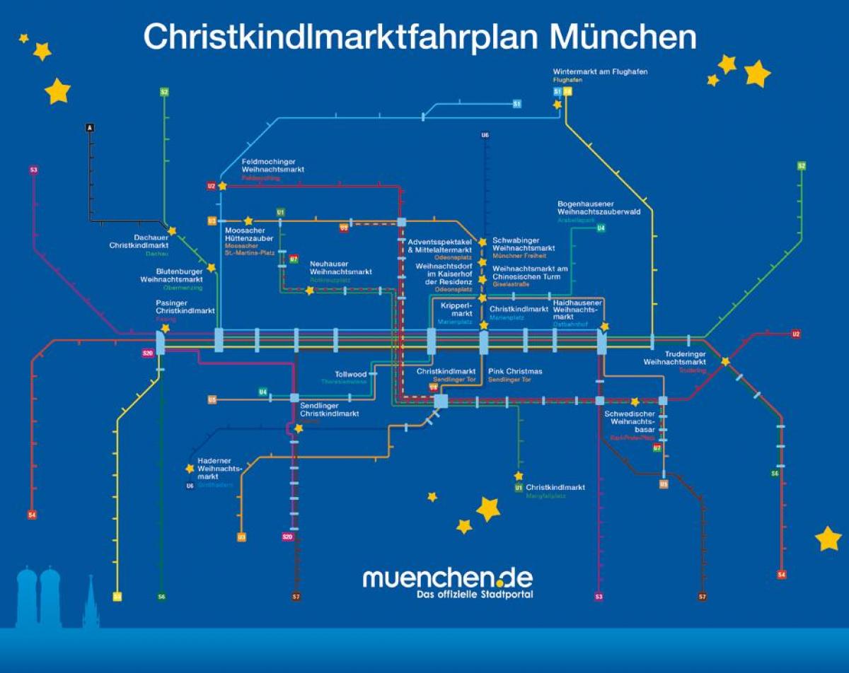 Térkép münchen karácsonyi piacok