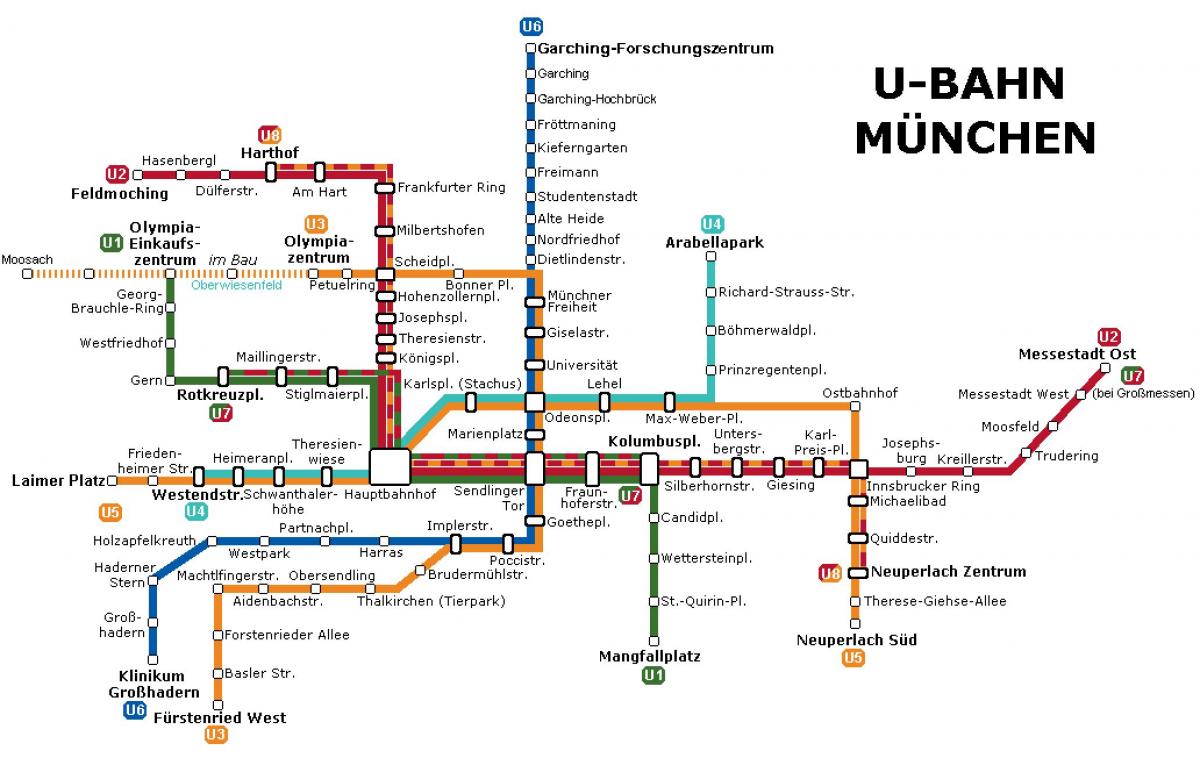 ubahn térkép münchen