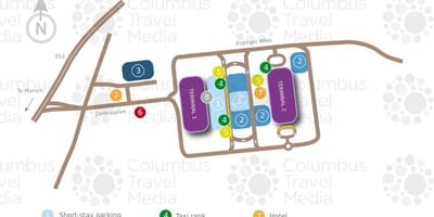 Térkép münchen repülőtér, vasútállomás