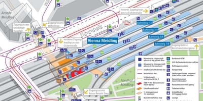 Müncheni pályaudvartól platform térkép