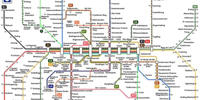 Metró térkép münchen, németország