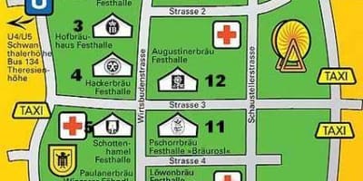 Térkép müncheni sörfőzdék 